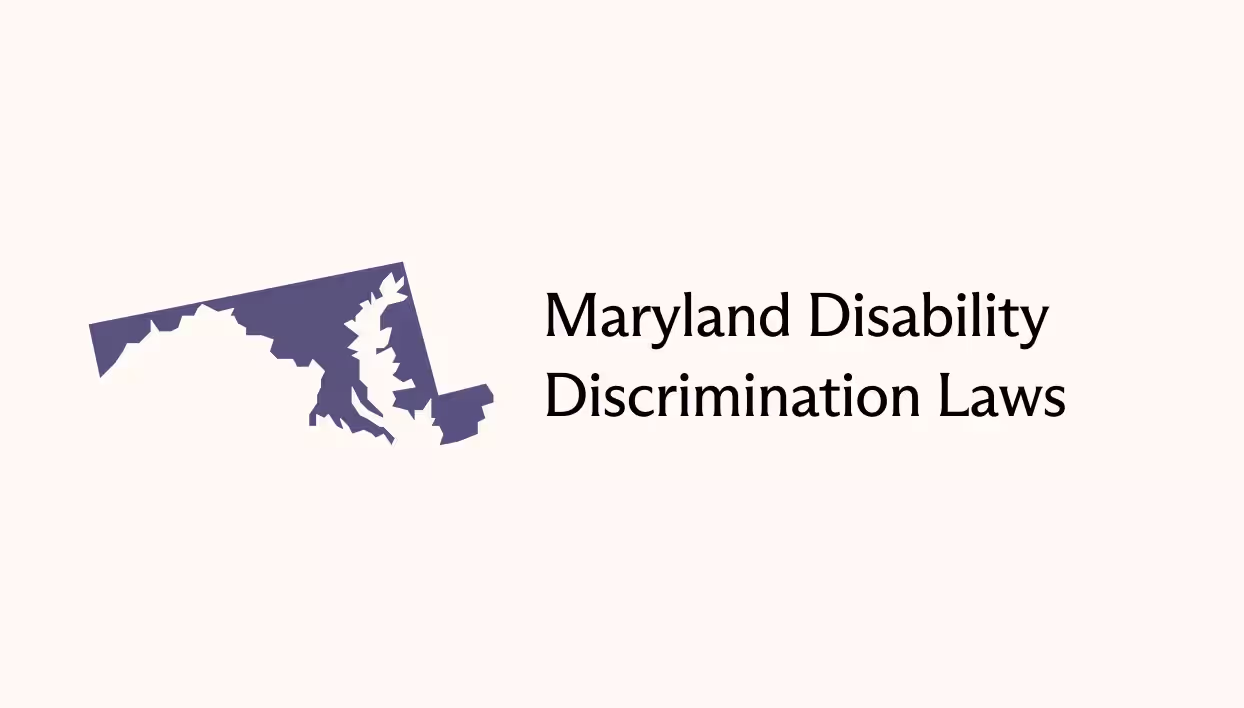 Shape of the state of Maryland with the article's title to the right.