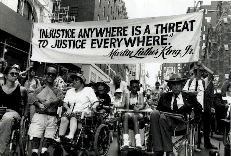 A Disability Pride Parade in New York City, date unknown. (disabilitypridenyc.org)