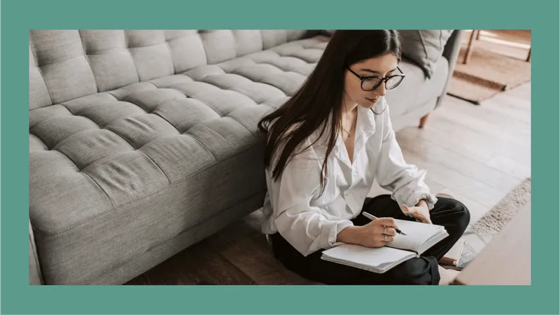 Person working from home.