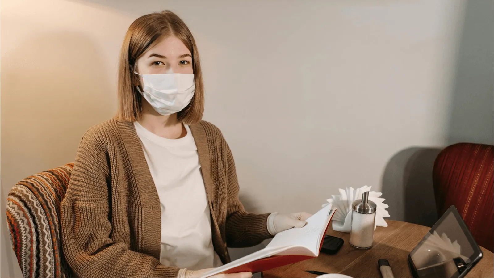 A person with a mask on.