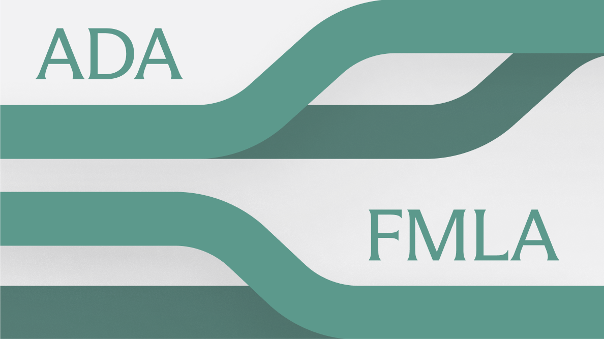 A light red ADA and FMLA title card with a Disclo icon in top right corner.