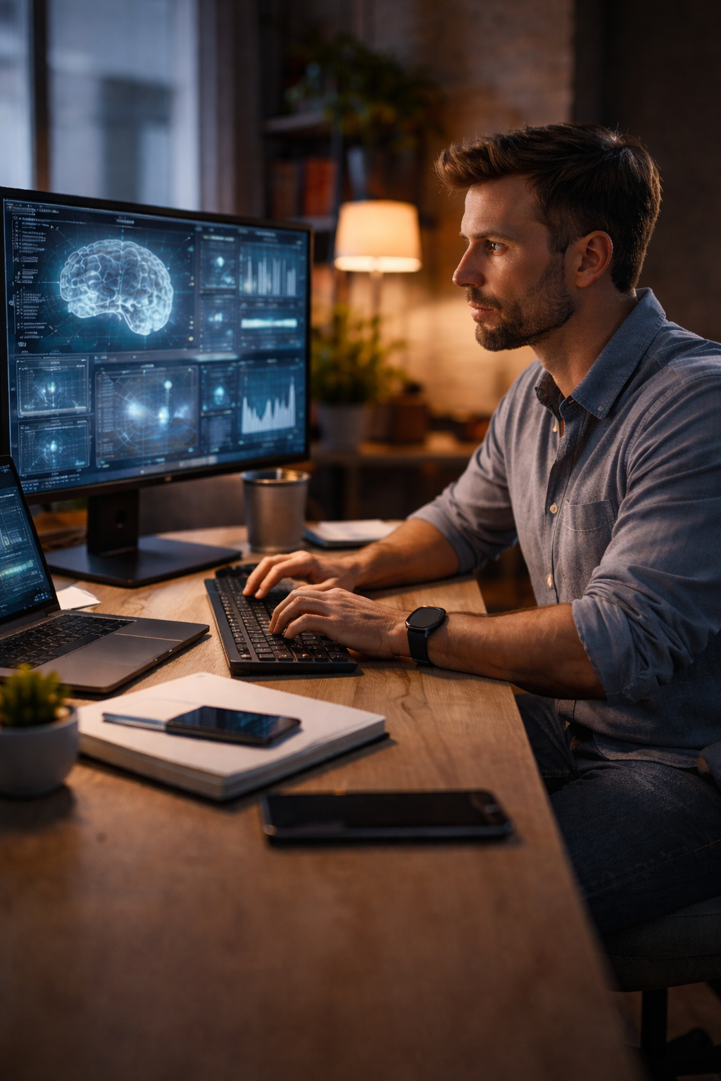 image of tech conference scene for a tech gadgets store