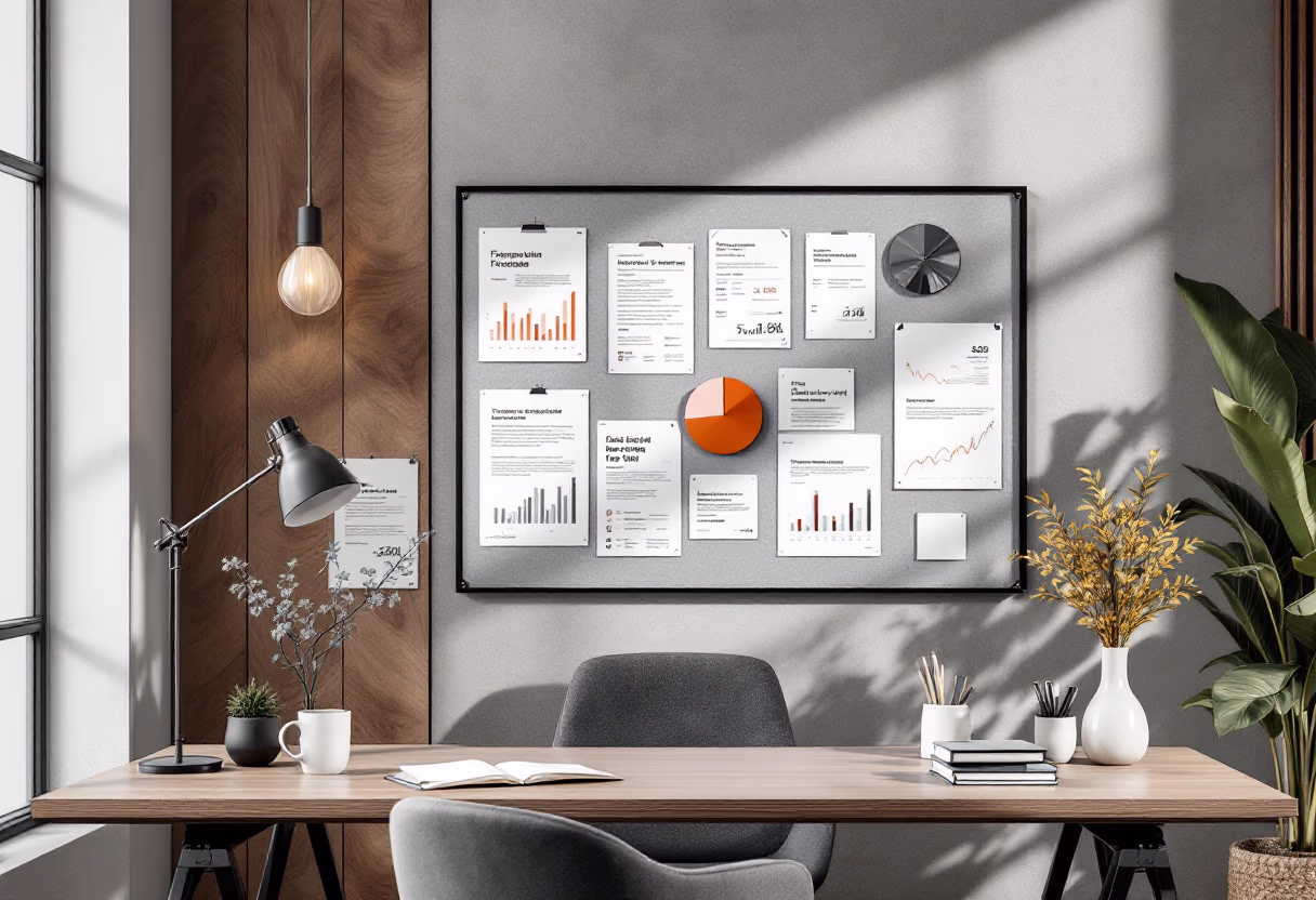 image of financial news headlines