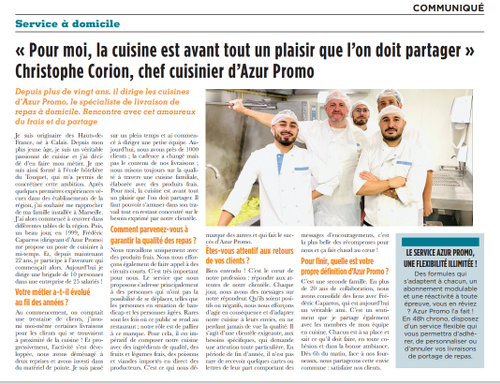 Notre cuisine mise à l'honneur sur @La Provence