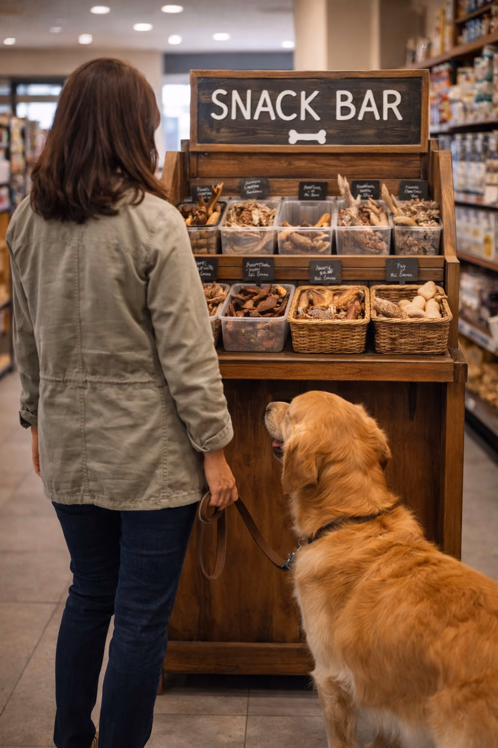 Snack-Bar mit natürlichen Hundesnacks