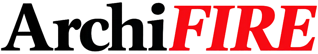 ArchiFIRE logo with 'Archi' in black and 'FIRE' in red italicized font.