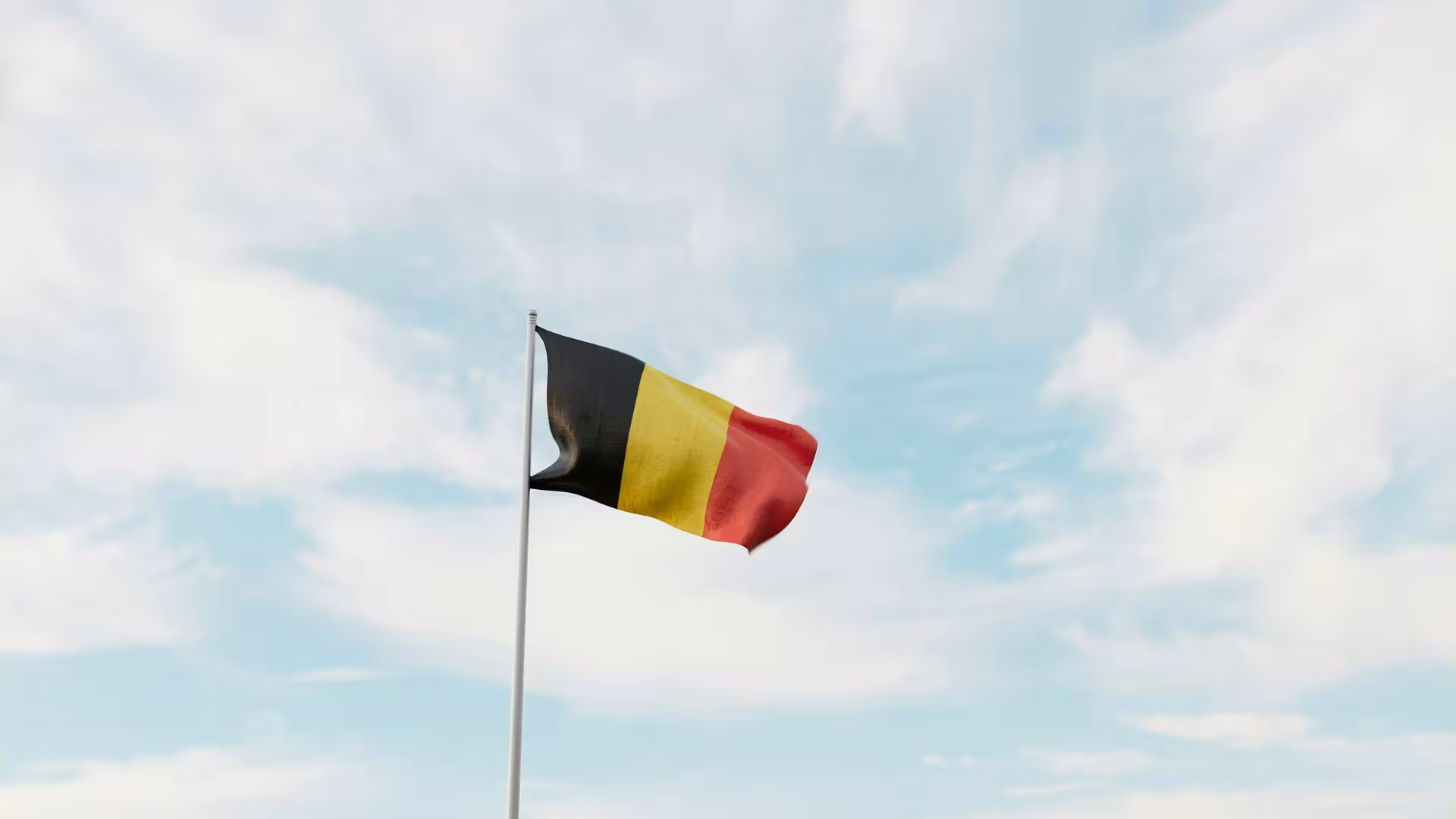 Drapeau belge flottant contre un ciel dégagé, illustration pour Aperçu régional des subsides