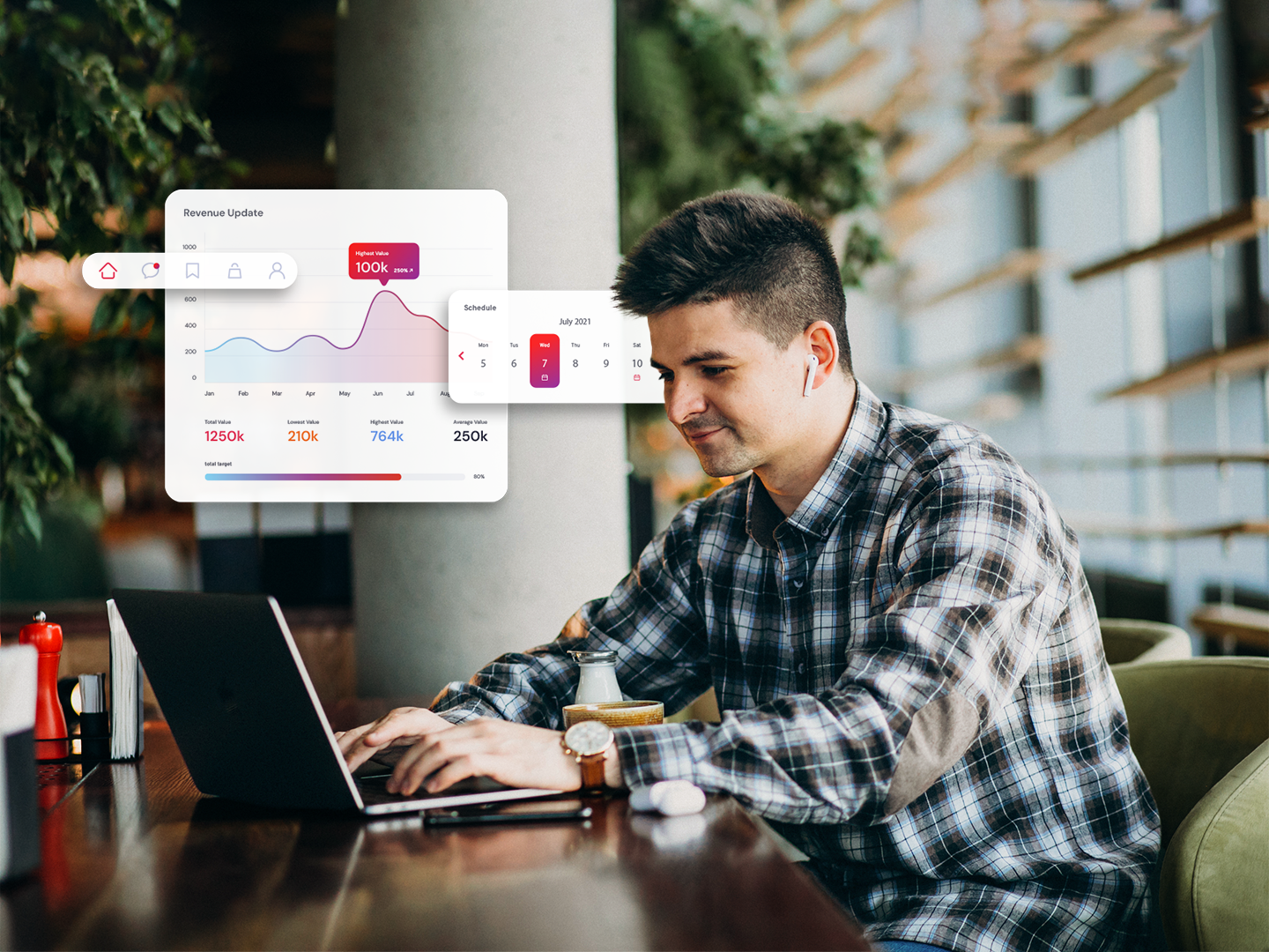 Founder analyzing UX data on laptop