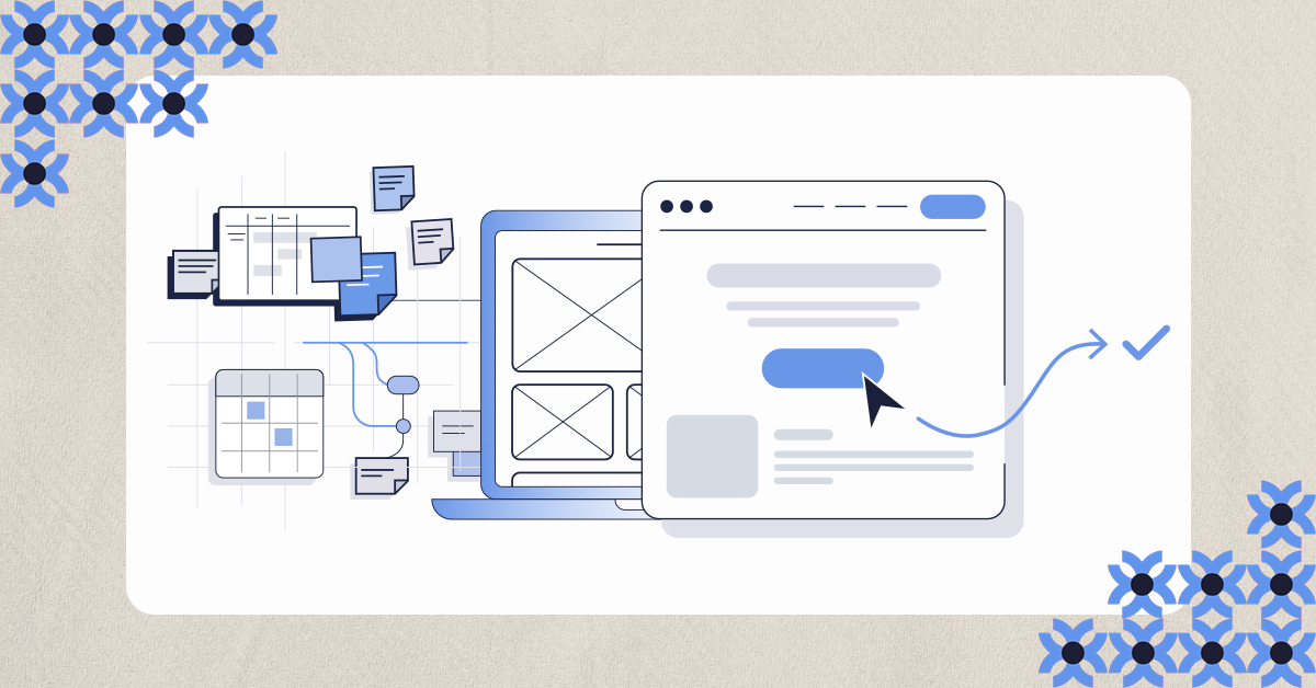 UX design wireframe and process
