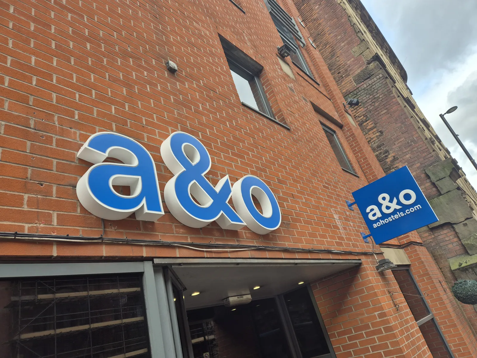 a&o built-up letters on a brick building