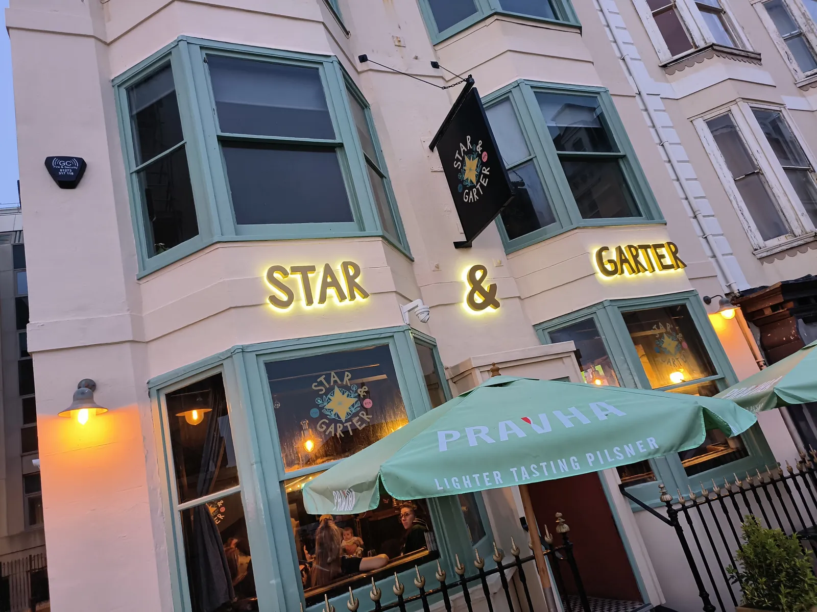 Star and Garter pub signage in Brighton