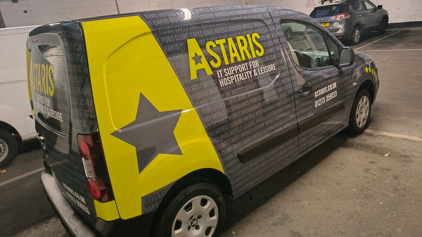 Staris IT branded van signwriting