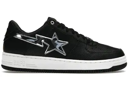 A Bathing Ape Bape Sta Black Silver