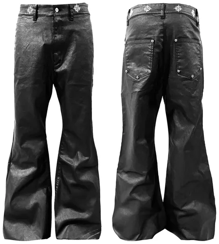 DETW 14oz Waxed Flared Leather Pants