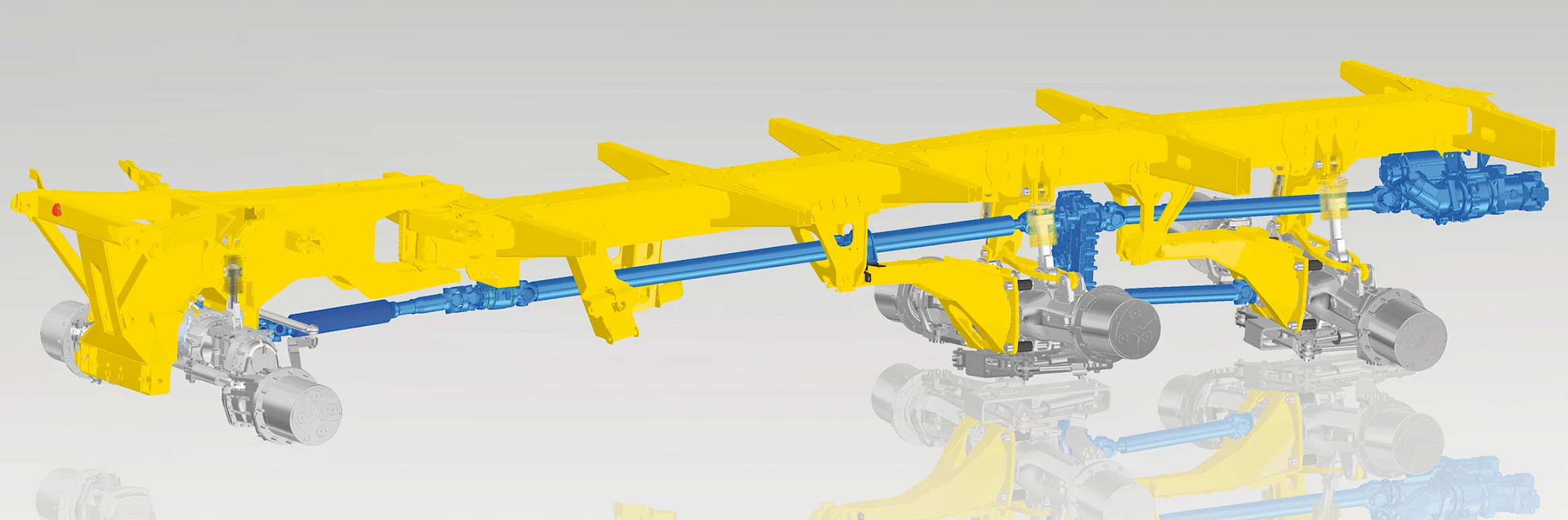 The frame and driveline of the ROPA Tiger 6S