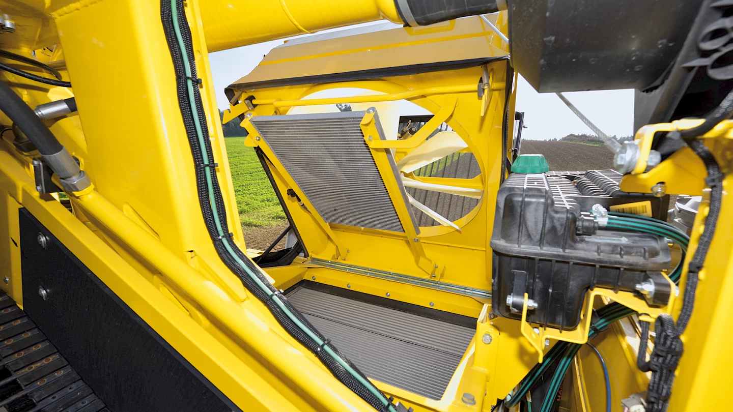 The top engine bay access doors on the Maus 6 - allows easy access to clean the various radiators