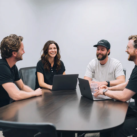 Small business owner reviewing technology alignment with a technology partner