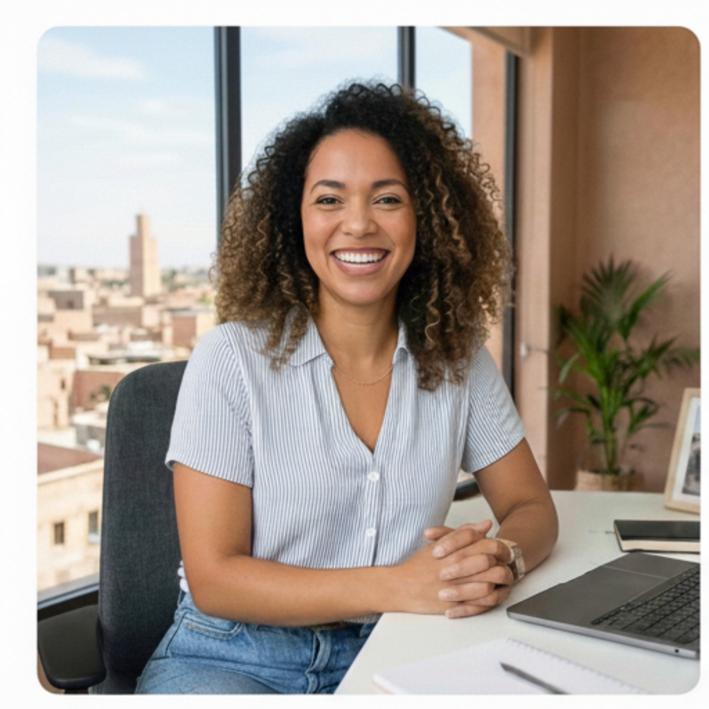 image of job applicants in a discussion (for a medical clinic)