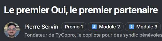 Post : le premier oui, le premier partenaire
