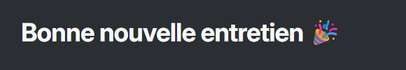 Post de la communauté : « Bonne nouvelle entretien »