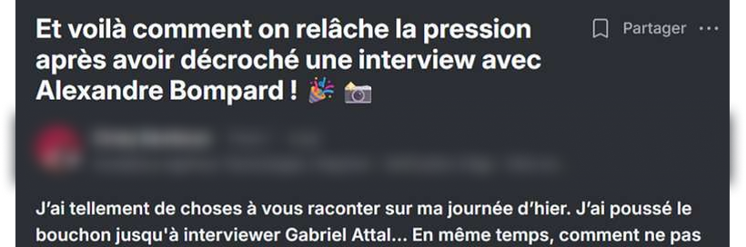 Post : décrocher une interview avec Alexandre Bompard