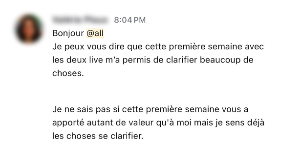 Avis d’une élève : les lives m’ont permis de clarifier beaucoup de choses
