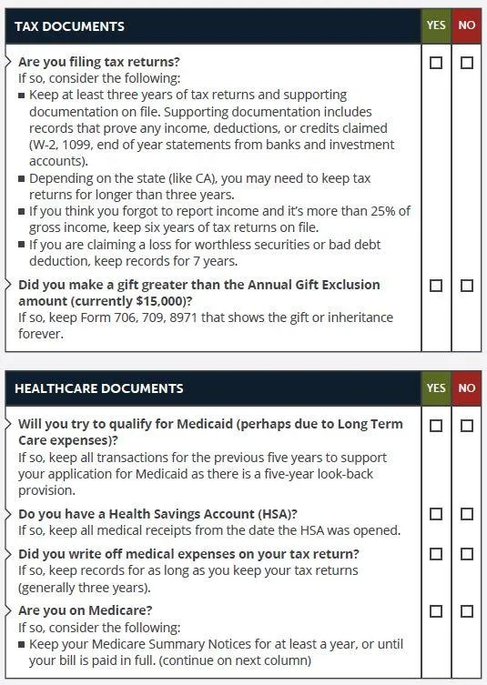 2020: What Documents Do I Need To Keep?