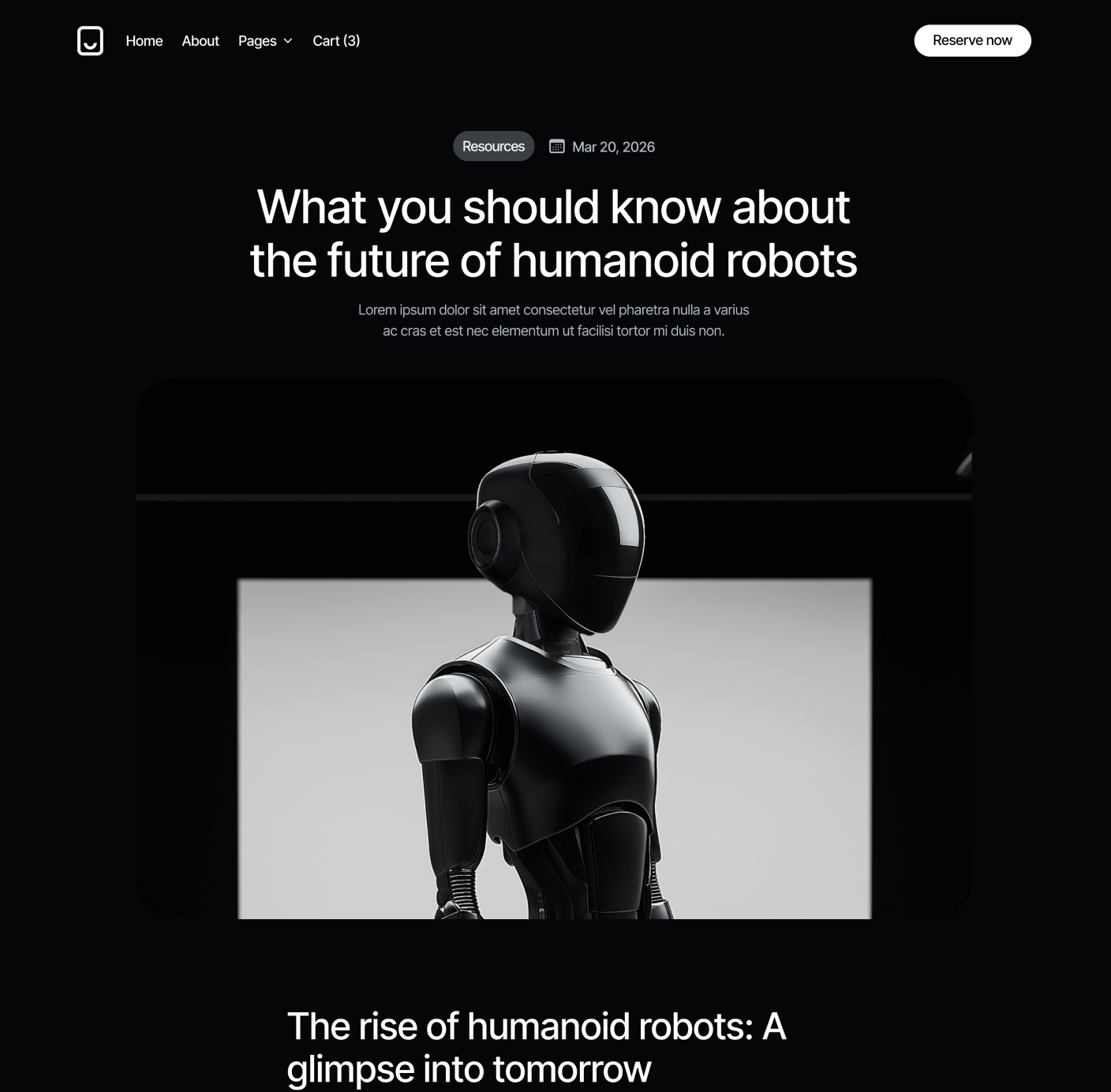 Robotflow Blog Post Main Page Robot Webflow Template | BRIX Template

