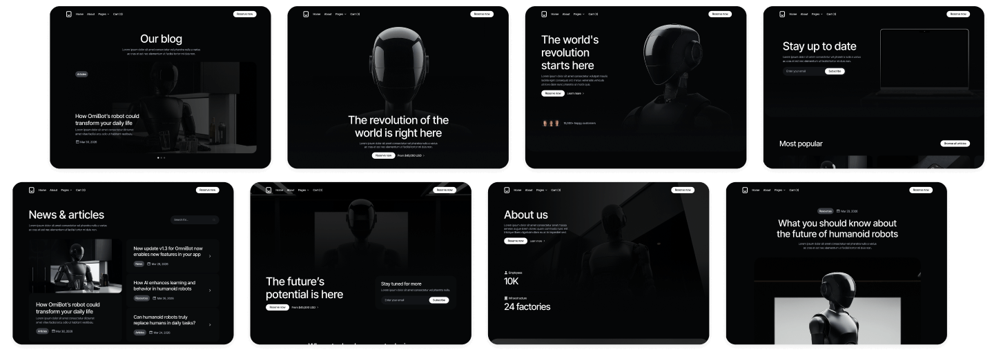 Robotflow Banner Robot Webflow Template | BRIX Template