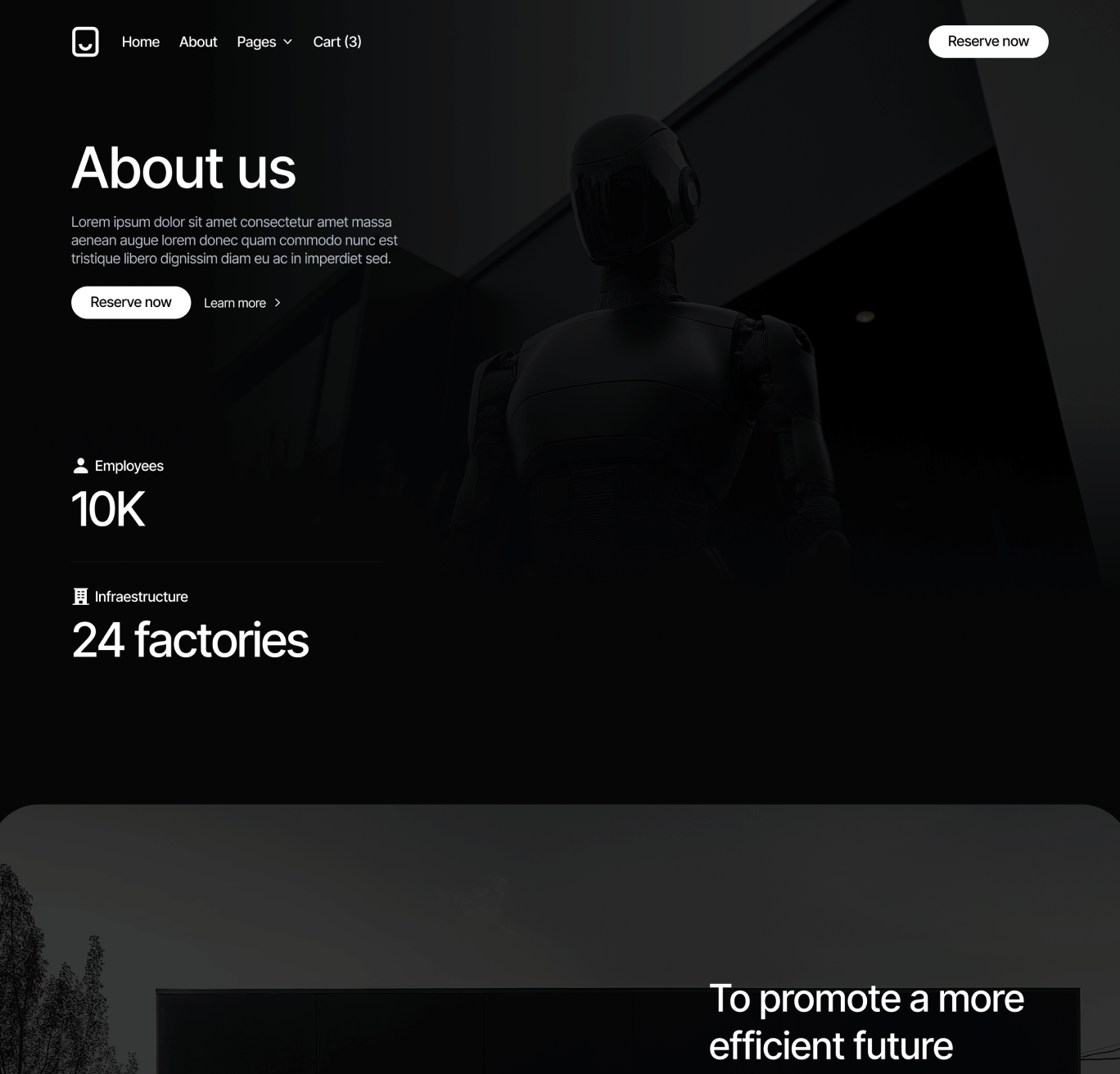 Robotflow About Hero Page Robot Webflow Template | BRIX Template


