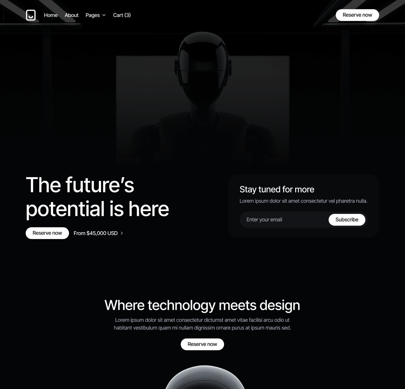 Robotflow Home V3 Hero Page Robot Webflow Template | BRIX Template







