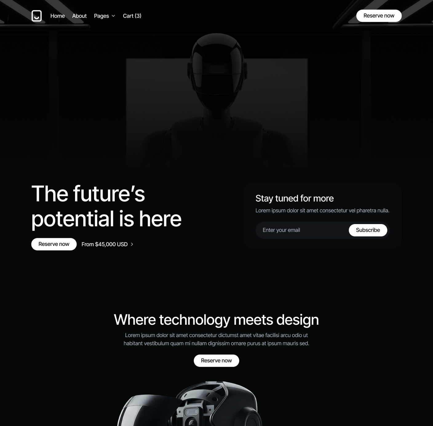 Robotflow - Home V3 Page - Robot Webflow Template