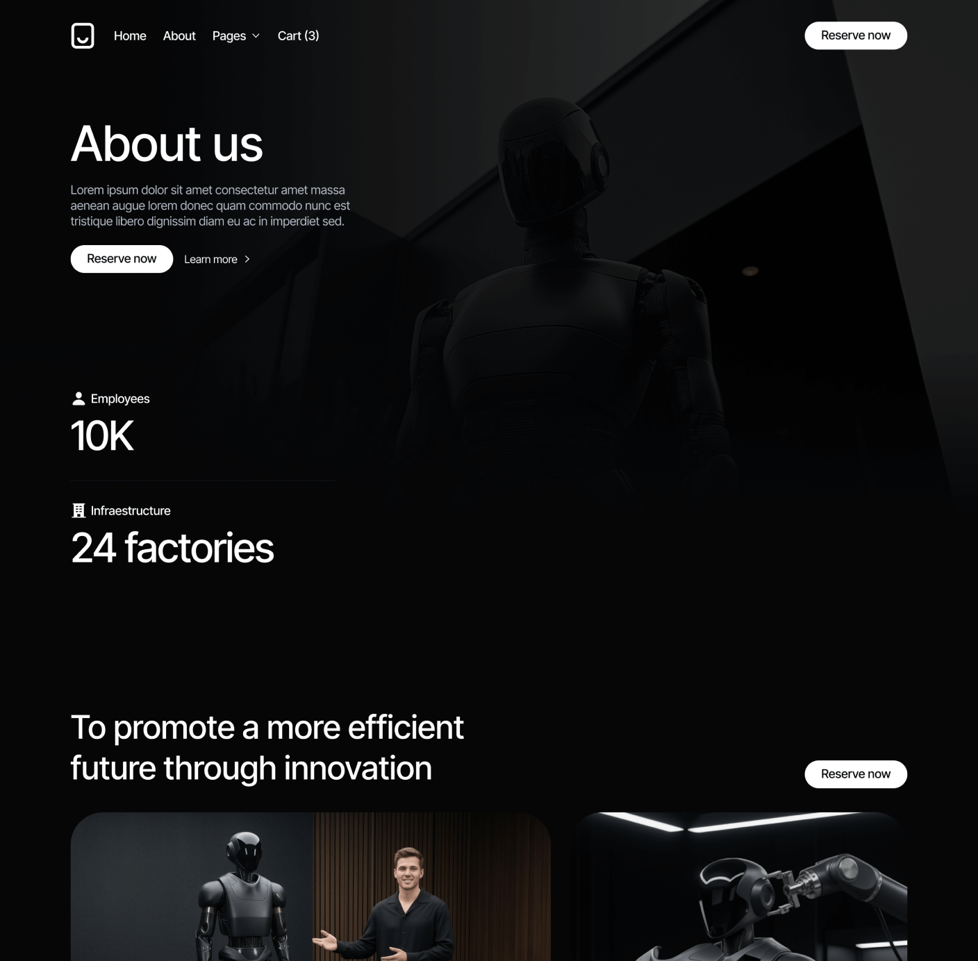 Robotflow - About Page - Robot Webflow Template