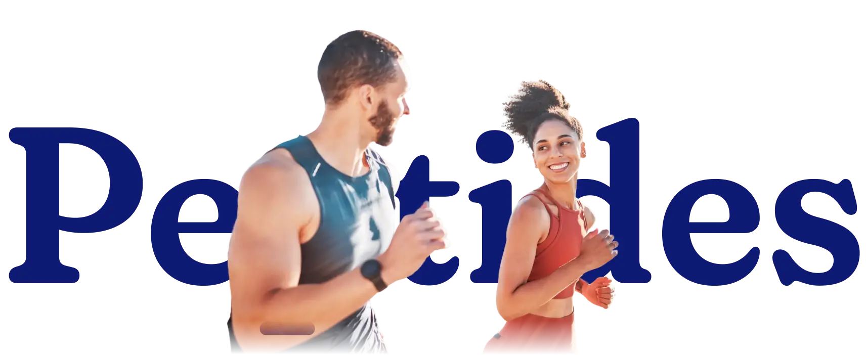 Vial of Tesamorelin branded as Kingdom with four black and white Kingdom capsules floating around it.