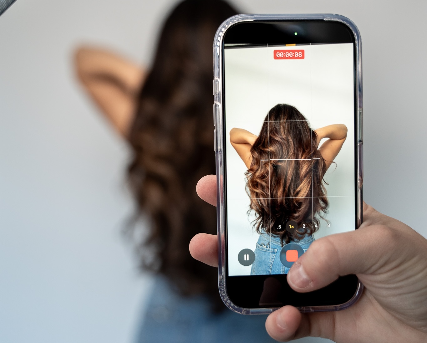 image of hairstyling service in progress