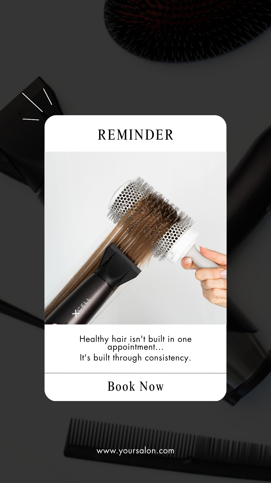Salon template: August hair reminder
