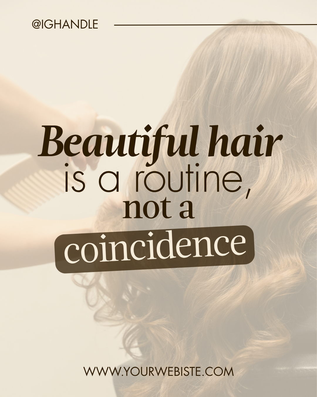 Salon template: beautiful hair is a routine