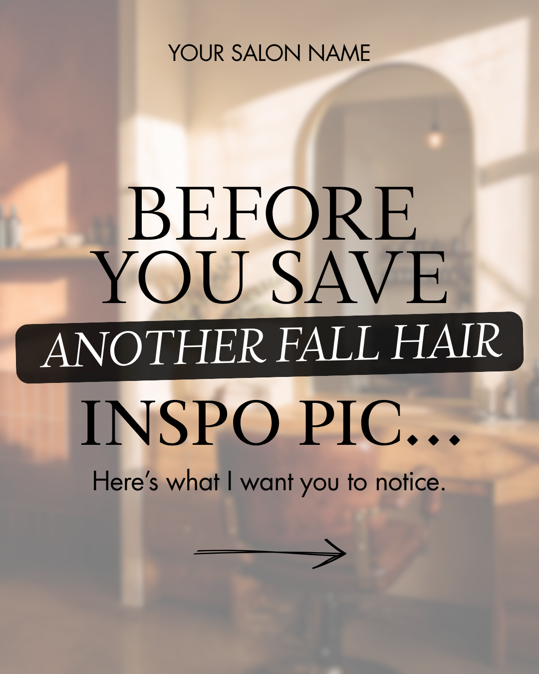 Salon template: before and after carousel