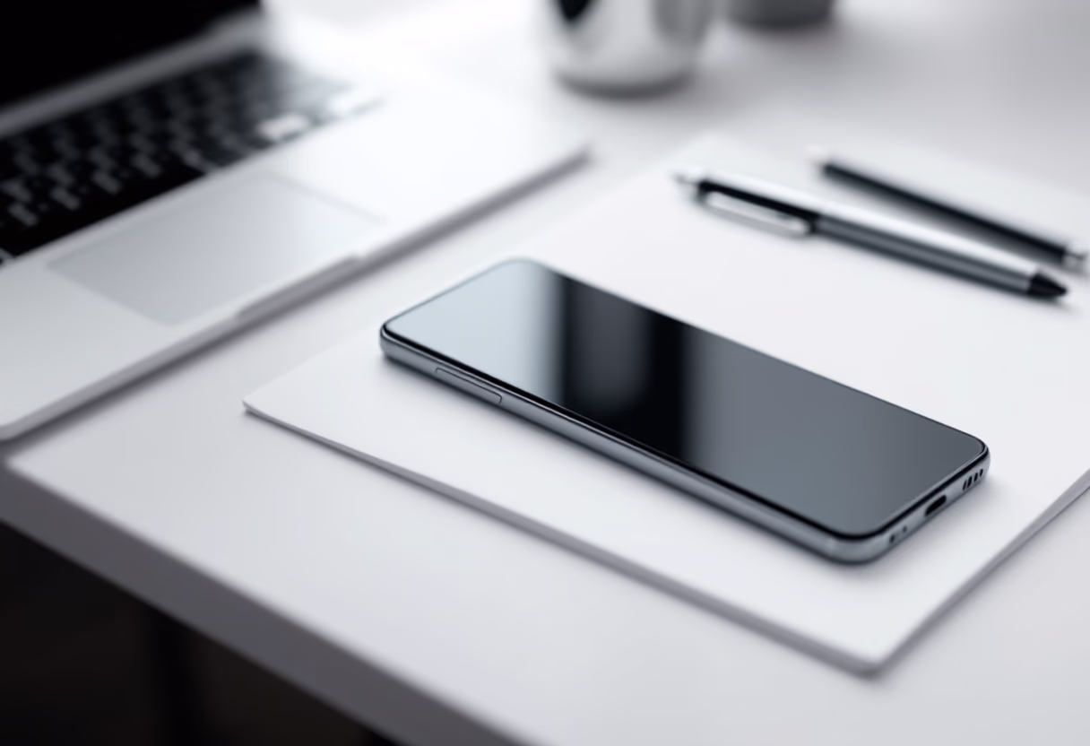 image of a phone on the office desk (for a trucking company)