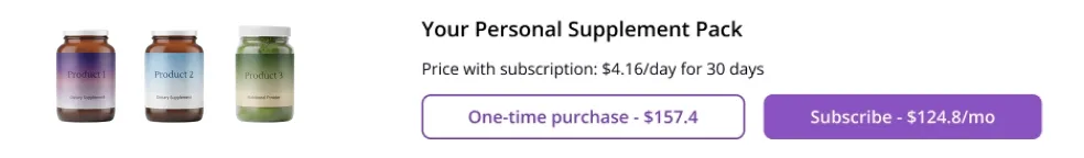 Curated product bundle offered through a Sensez quiz