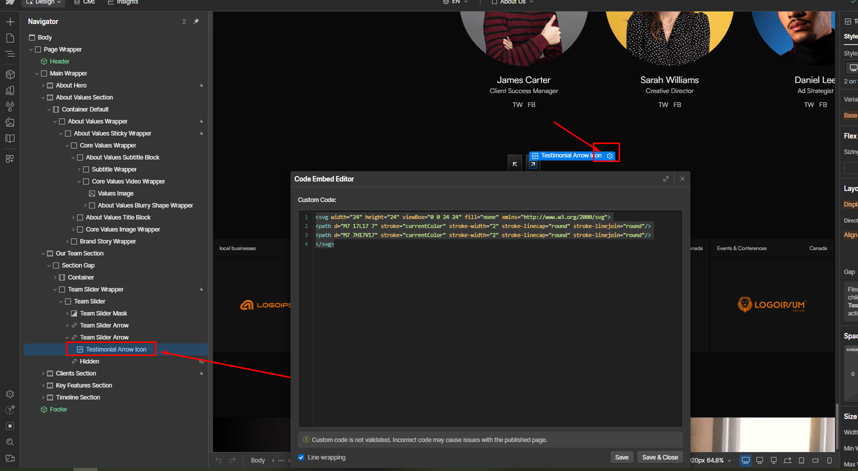 SVG code for a double arrow icon with two parallel arrows pointing down and to the left.