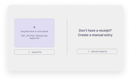 Manual entry option when receipt is lost