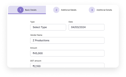 Extracted data confirmation form