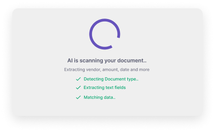 AI scanning document loading state