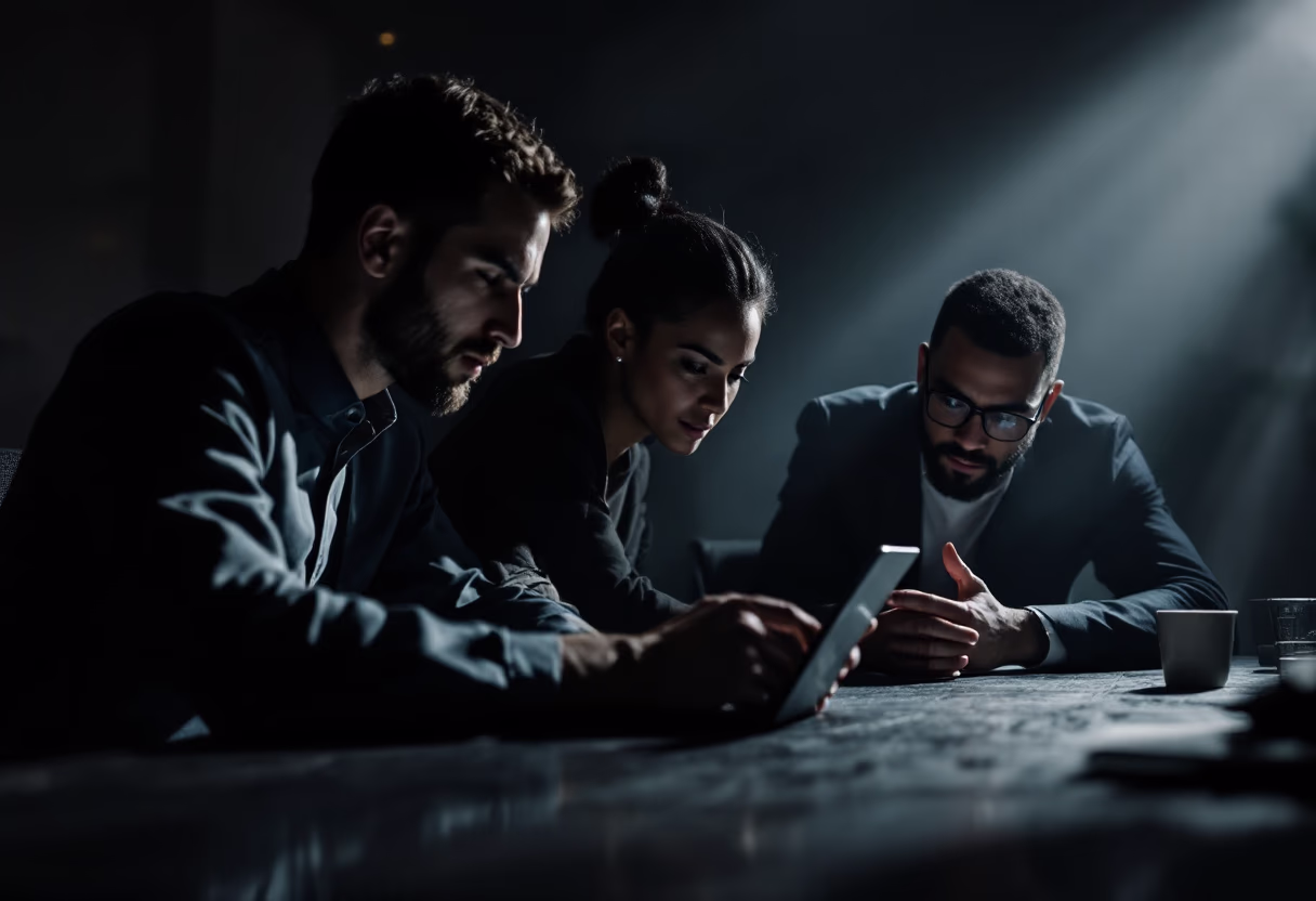 image of a diverse team in a meeting (for a edtech)