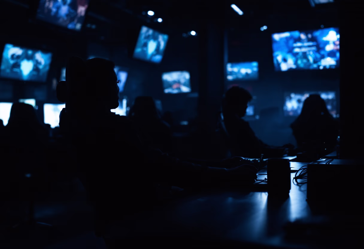 image of a lively gaming area (for a gaming and entertainment)