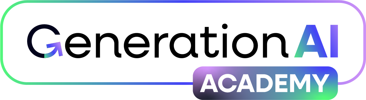 Logo della scuola generation AI Academy, la prima scuola di AI a Firenze. Sei prompt?