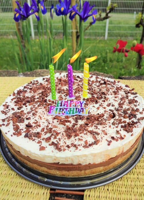 Gâteau d'anniversaire à base d'amazaké de riz