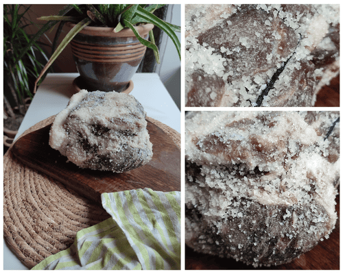 Echine de porc noir de Bigorre après 48h de mise en salage sec