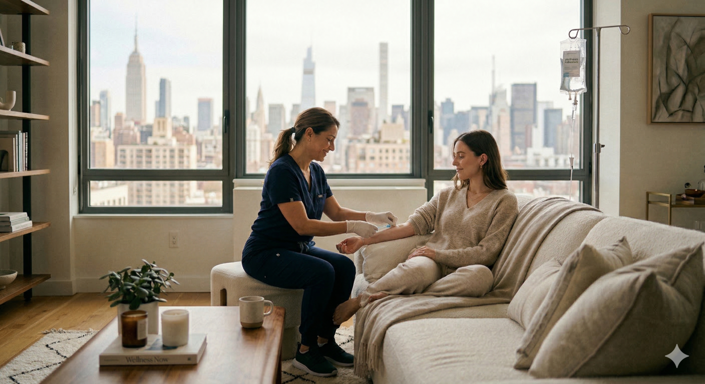 Pure IVs licensed registered nurse administering IV therapy